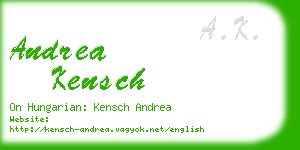 andrea kensch business card